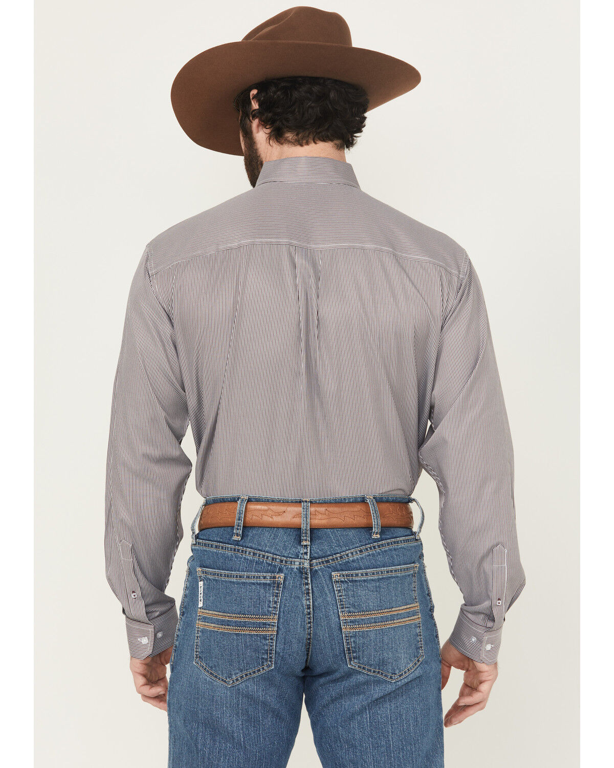 Image #4 - Cinch Men's Striped Print Long Sleeve Button-Down Western Shirt, Multi, hi-res