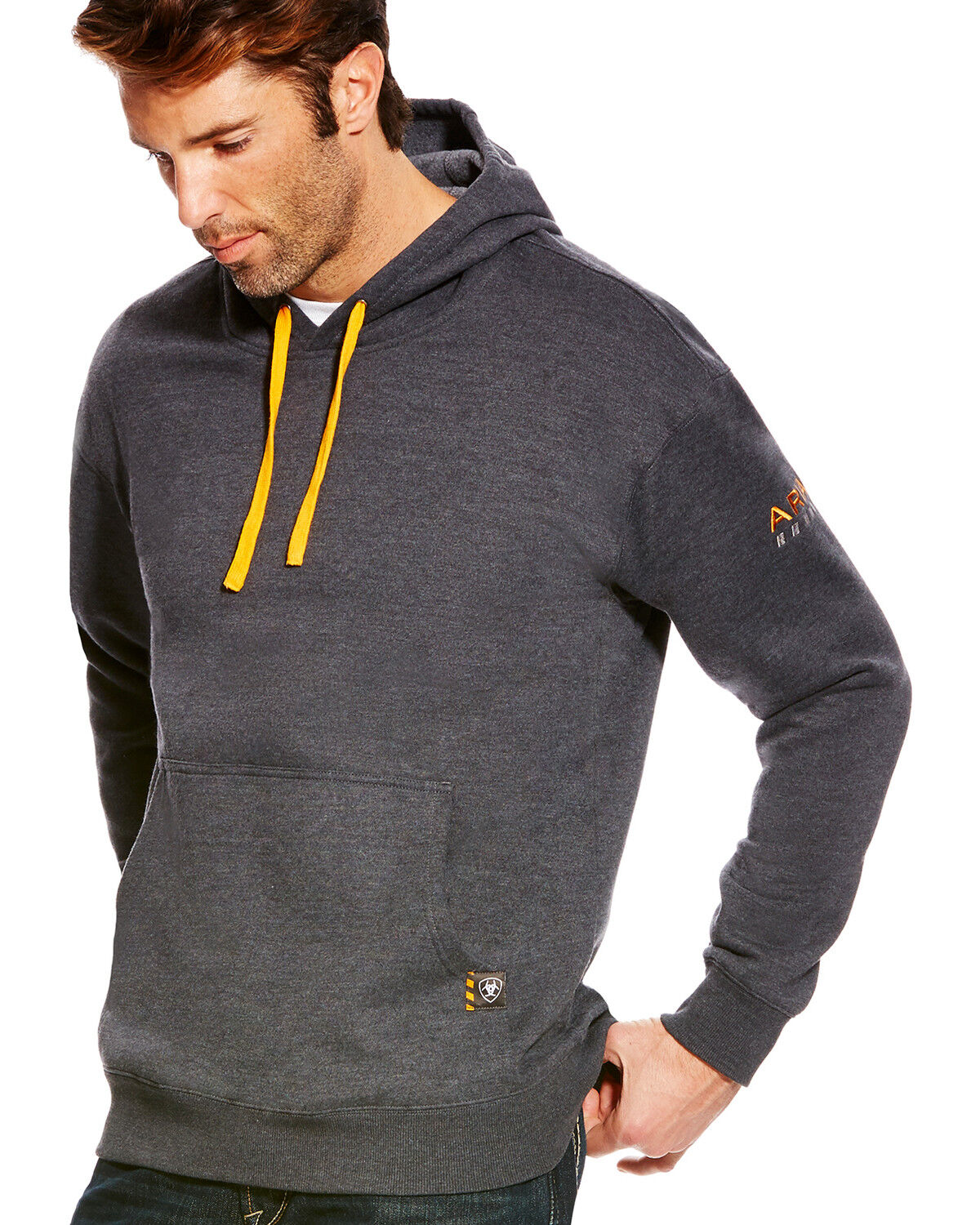 Image #1 - Ariat Men's Rebar Logo Hoodie, , hi-res