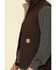 Image #4 - Carhartt Men's Dark Brown Washed Duck Sherpa Lined Mock Neck Loose Fit Work Vest, Dark Brown, hi-res