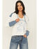 Image #1 - Cleo + Wolf Women's Emily American Blues Knit Hooded Shirt, Sand, hi-res