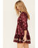 Image #2 - Shyanne Women's Border Southwestern Printed Mini Dress, Maroon, hi-res