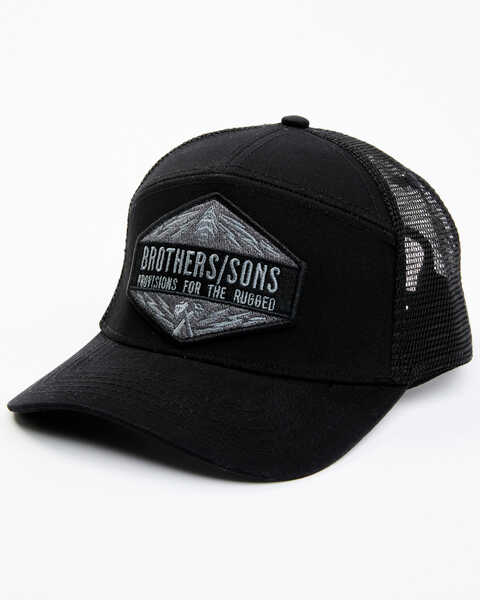 Brothers and Sons Men's Provisions For The Rugged Patch Mesh-Back Ball Cap , Black, hi-res