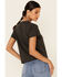 Blended Women's Take It Easy Circle Graphic Short Sleeve Tee , Charcoal, hi-res