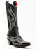 Image #1 - Planet Cowboy Women's Psychedelic Lines On The Highway Leather Western Boot - Snip Toe, Black, hi-res