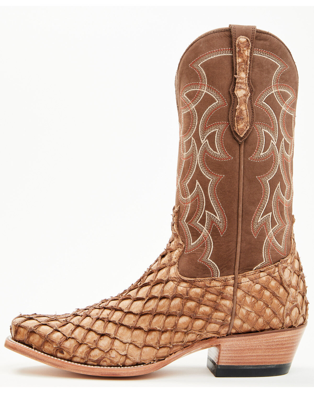 Image #3 - Cody James Men's Exotic Pirarucu Western Boots - Square Toe, Brown, hi-res