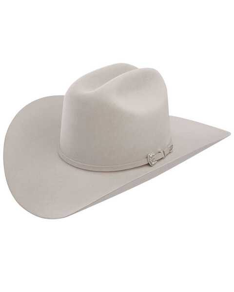 Stetson Men's 6X Skyline Silver Grey Fur Felt Cowboy Hat, Silver Grey, hi-res