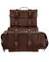 Milwaukee Leather Large Antique Four Piece Studded PVC Touring Pack With Barrel Bag, Brown, hi-res