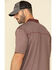 Image #5 - Cody James Core Men's Burgundy Tonal Striped Short Sleeve Polo Shirt , , hi-res