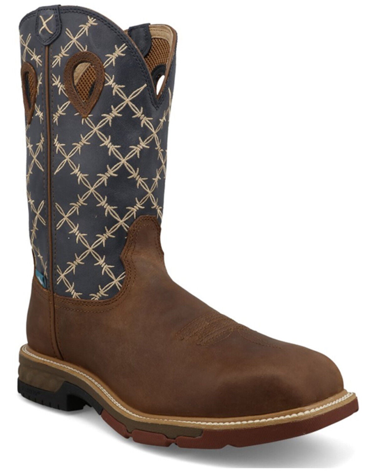 Twisted X Men's Waterproof Pull-On Work Boots - Nano Composite Toe, Brown, hi-res