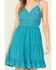 Image #3 - Shyanne Women's Lace Bustier Mini Dress, Medium Blue, hi-res