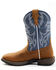 Brothers & Sons Men's Lite Performance Western Boots - Broad Square Toe , Blue, hi-res