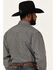 Panhandle Select Men's Geo Print Long Sleeve Snap Western Shirt , Silver, hi-res