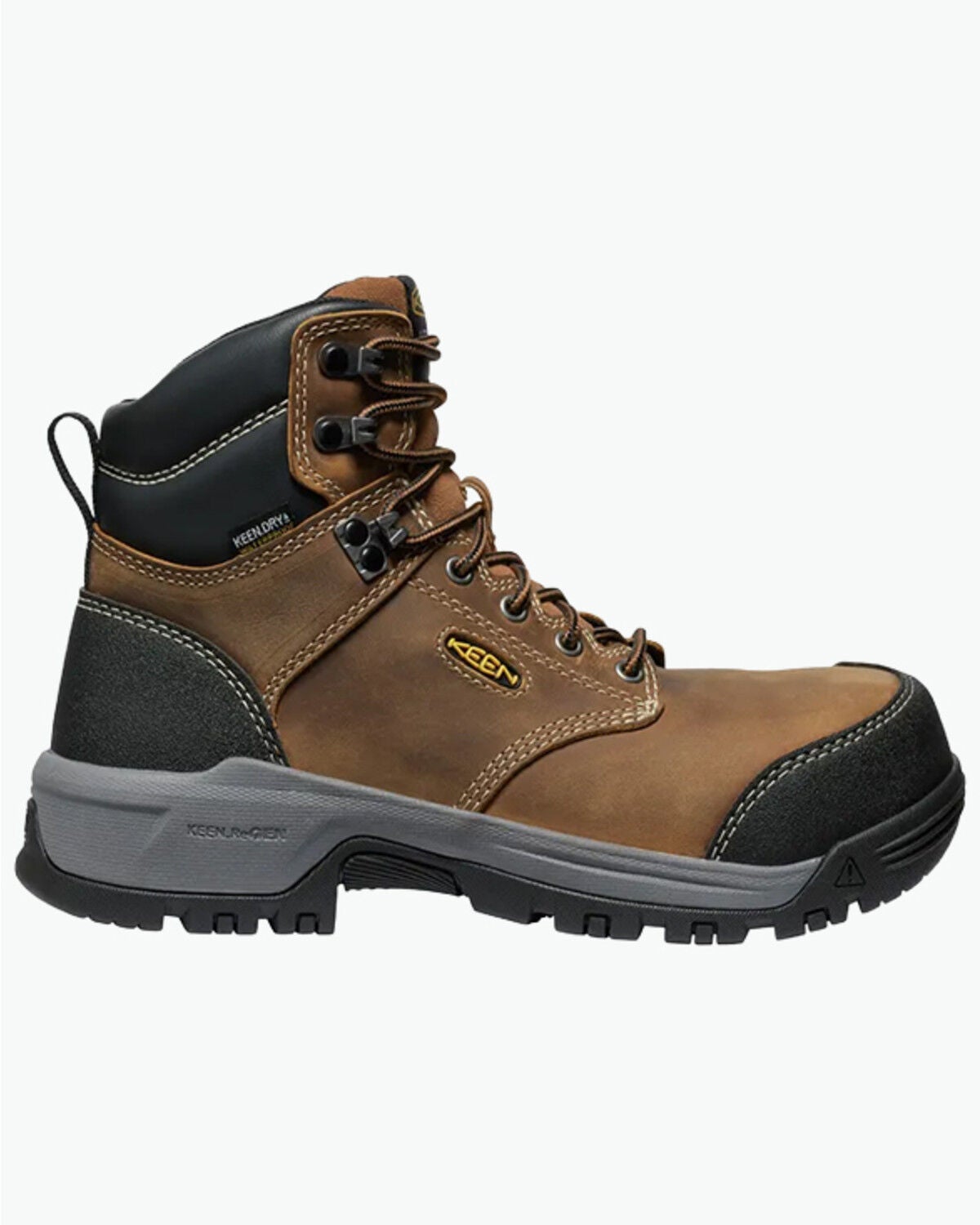 Image #2 - Keen Women's Evanston 6" Waterproof Work Boots - Carbon Toe, Black, hi-res