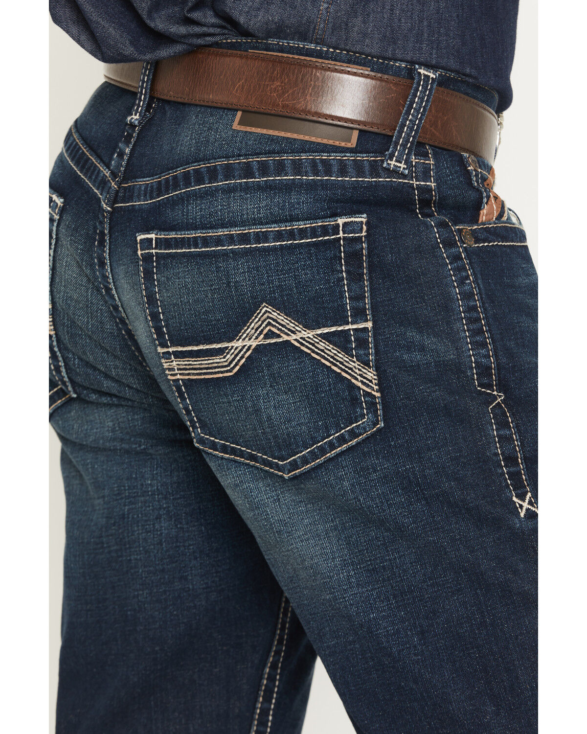 Product Name:  Ariat Men's Boot Barn Exclusive M4 Nightingale Dark Wash Relaxed Straight Rigid Denim Jeans