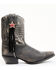 Laredo Women's Black Distressed Fringe Western Boots - Snip Toe, Black, hi-res
