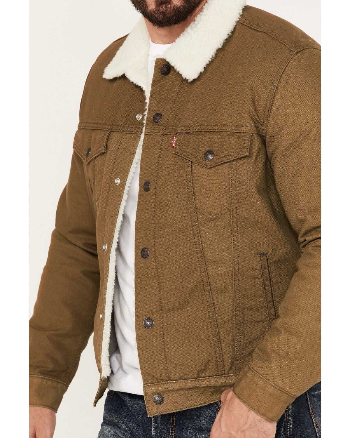 Image #3 - Levi's Men's Sherpa Lined Trucker Jacket, , hi-res