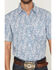 Image #3 - Gibson Trading Co Men's Kickin Daisies Paisley Print Short Sleeve Button-Down Western Shirt, Blue, hi-res
