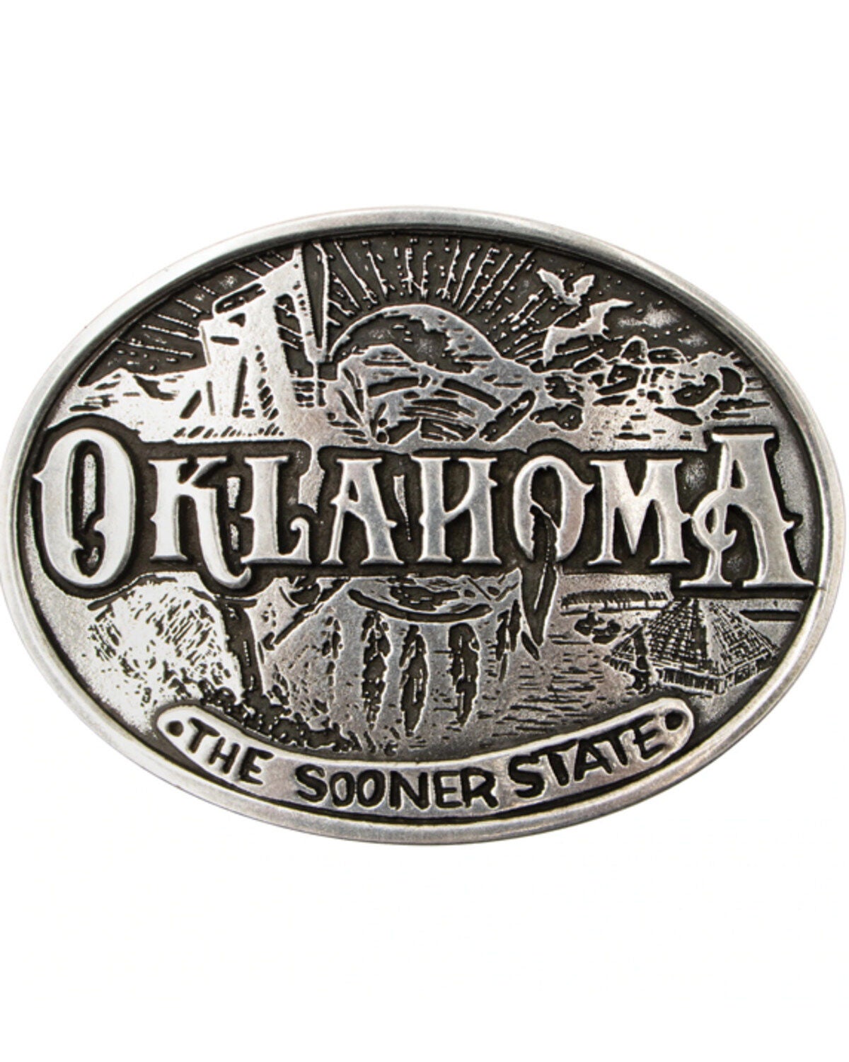 Cody James Oklahoma Heritage Oval Buckle, No Color, hi-res