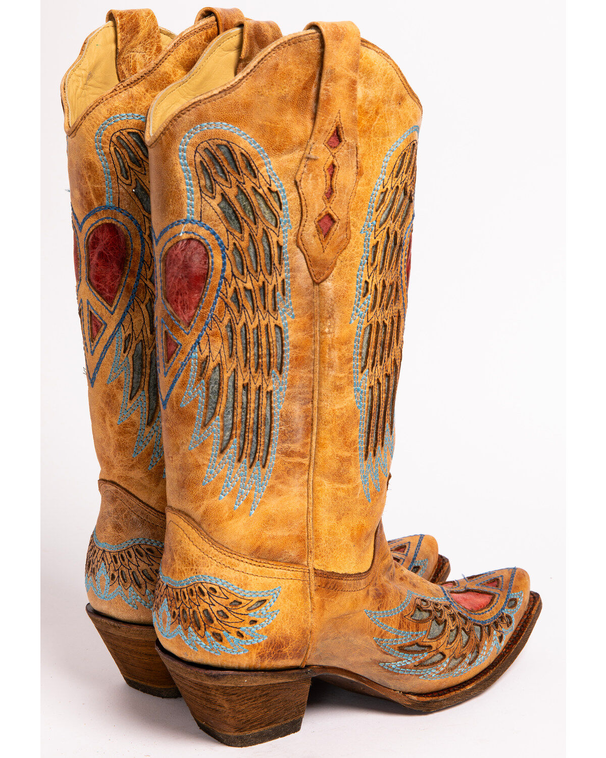 Image #7 - Corral Heart Angel Wing Cowgirl Boots - Snip Toe, , hi-res