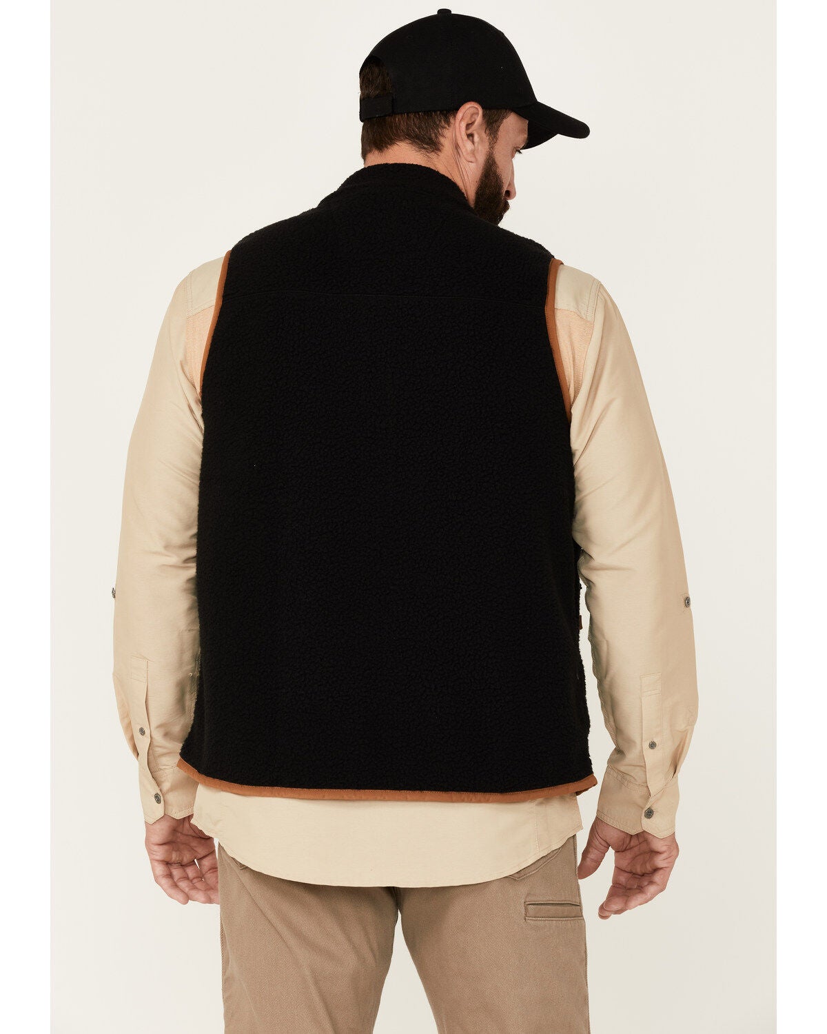fleece vest black