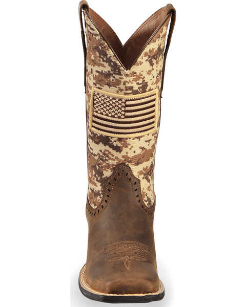 Ariat Women's Round Up Patriot Western Boots - Distressed Brown