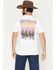 Image #1 - Wrangler Men's 90s Brush Popper Short Sleeve Graphic T-Shirt, White, hi-res