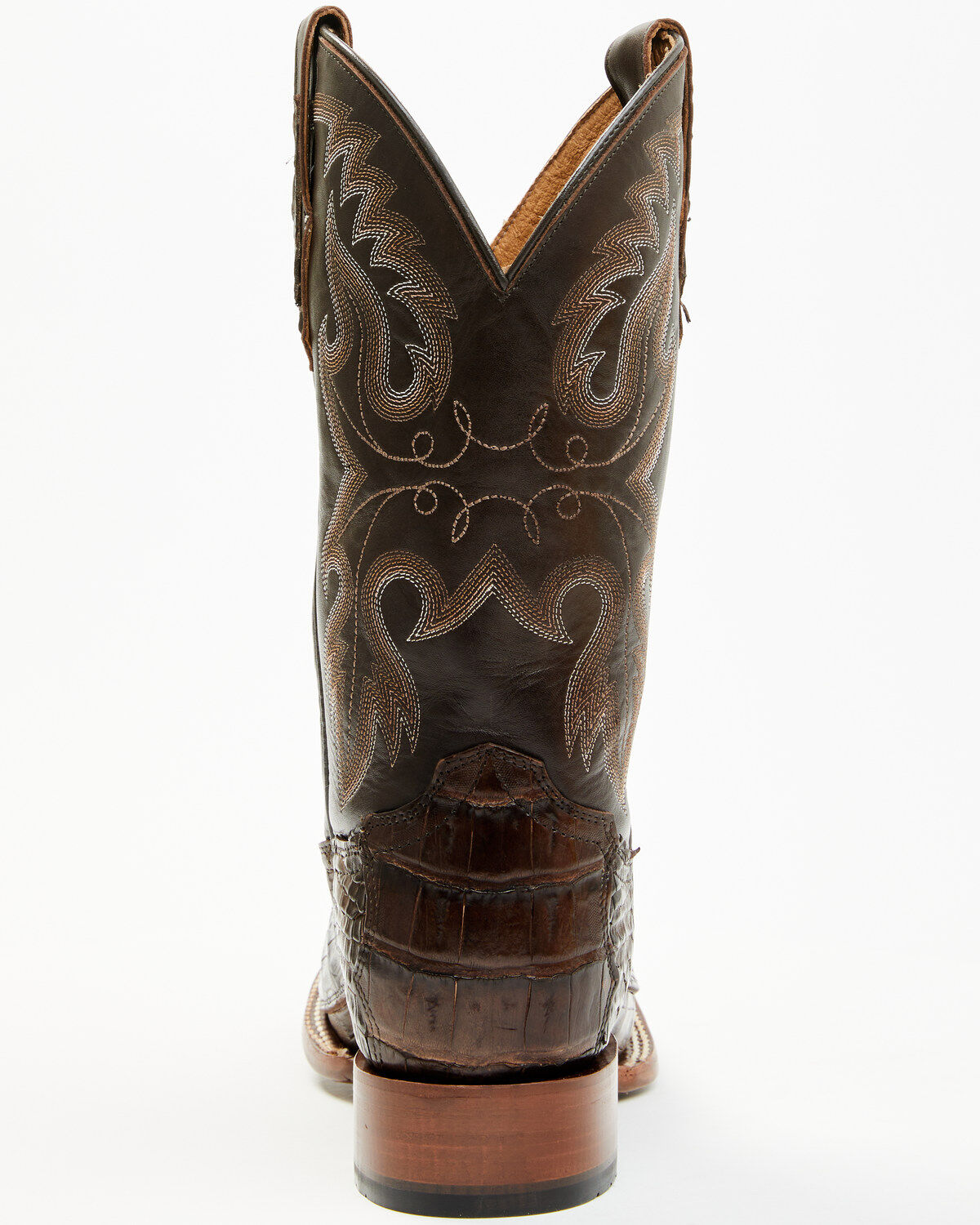 Image #5 - Cody James Men's Exotic Caiman Tail Skin Western Boots - Broad Square Toe, Dark Brown, hi-res