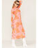 Show Me Your Mumu Women's Daphne Floral Print Mesh Turtleneck Dress, Pink, hi-res