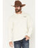 Image #2 - Ariat Men's Logo Shield Steerhead Graphic Hooded Sweatshirt, Oatmeal, hi-res