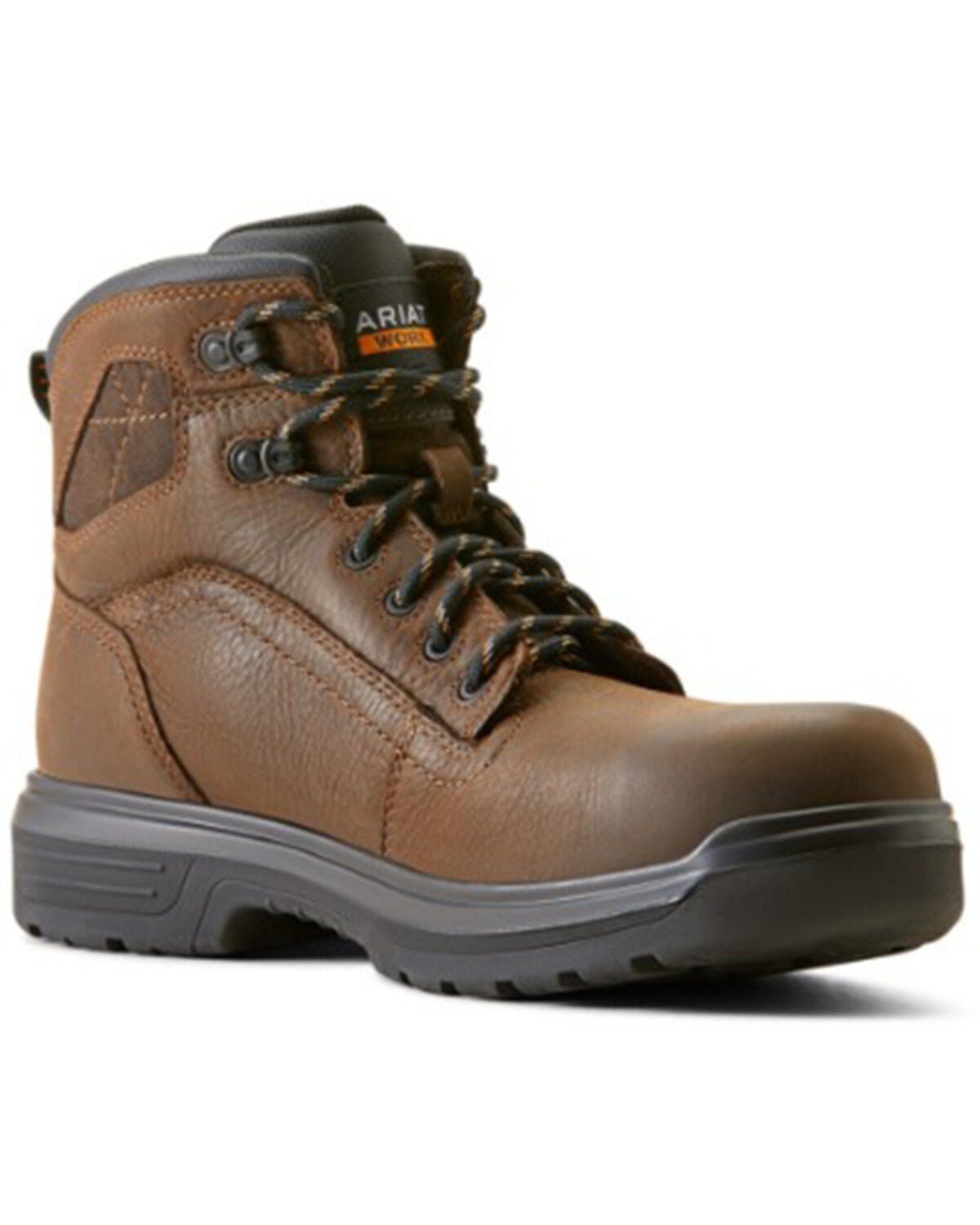 Ariat Men's Turbo Outlaw 6" Lace-Up Waterproof Work Boots - Composite Toe, Brown, hi-res