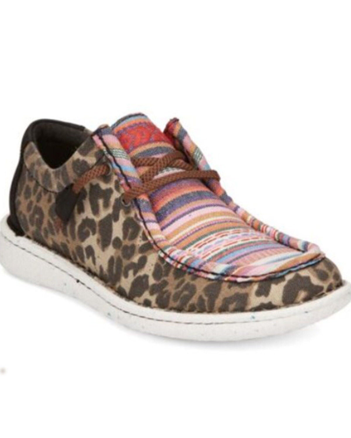 Justin Women's Hazer Leopard Serape Print Casual Shoe - Round Moc Toe, Leopard, hi-res