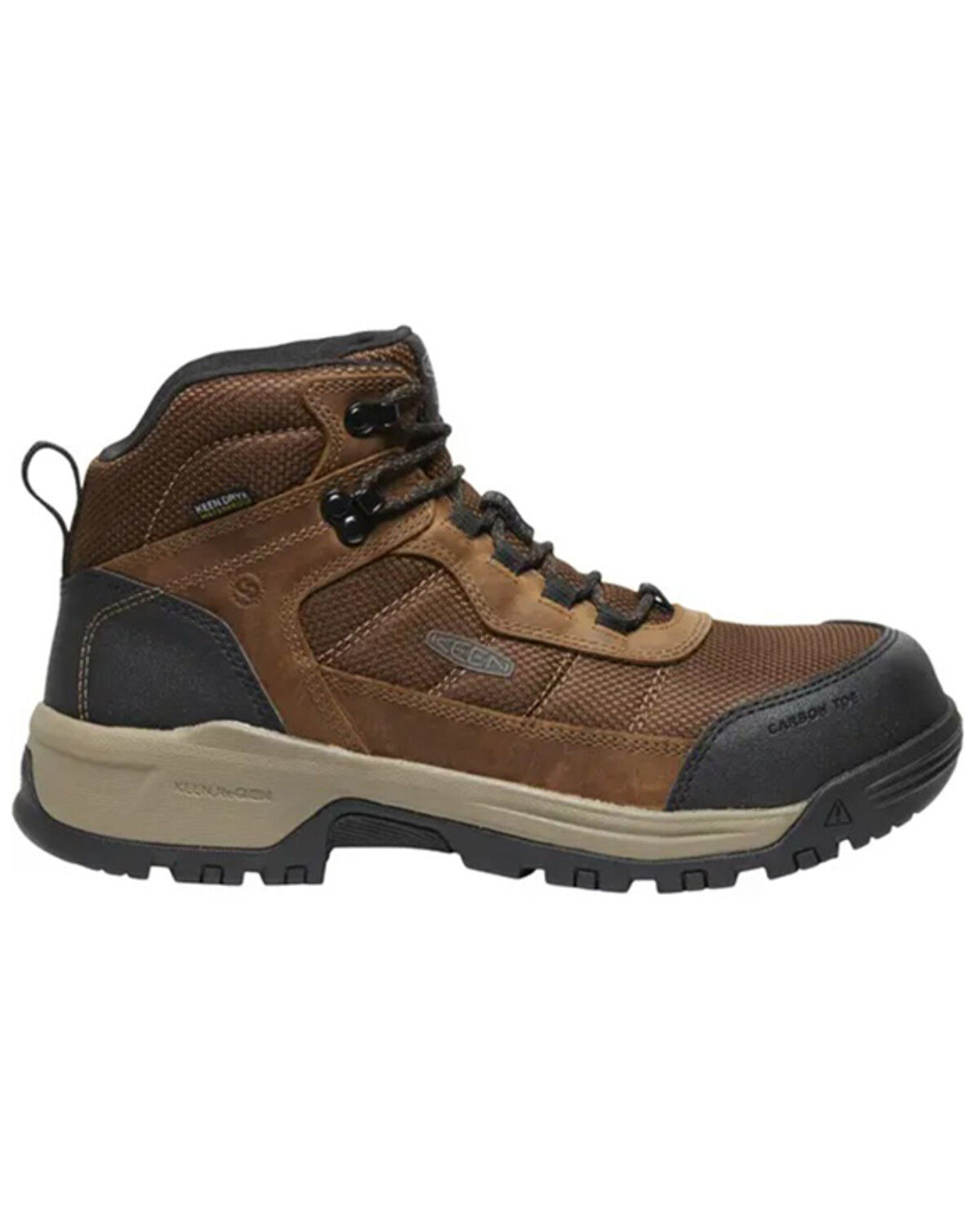 Image #2 - Keen Men's Skokie Waterproof Work Boots - Carbon Toe, Brown, hi-res