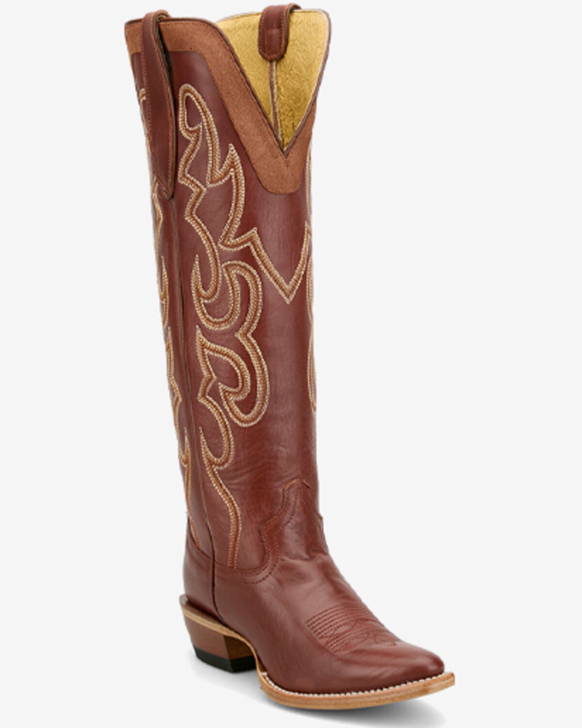 Justin Women's Ada Tall Western Boots - Snip Toe, Red, hi-res