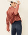Saints & Hearts Women's Faux Suede Cropped Fringe Jacket , Mauve, hi-res