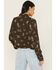 Image #4 - Ariat Women's Conversational Print Long Sleeve Button-Down Homestyle Western Shirt, Olive, hi-res