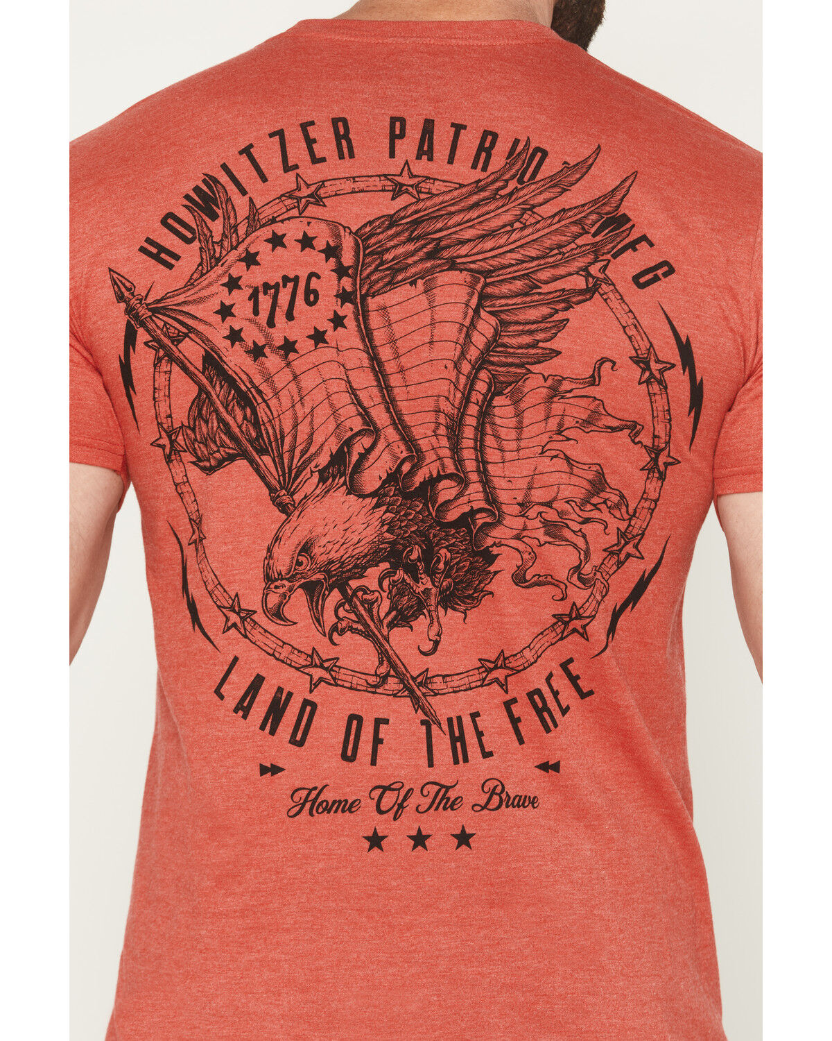 Image #4 - Howitzer Men's Boot Barn Exclusive Patriot Eagle Short Sleeve Graphic T-Shirt, Cream, hi-res