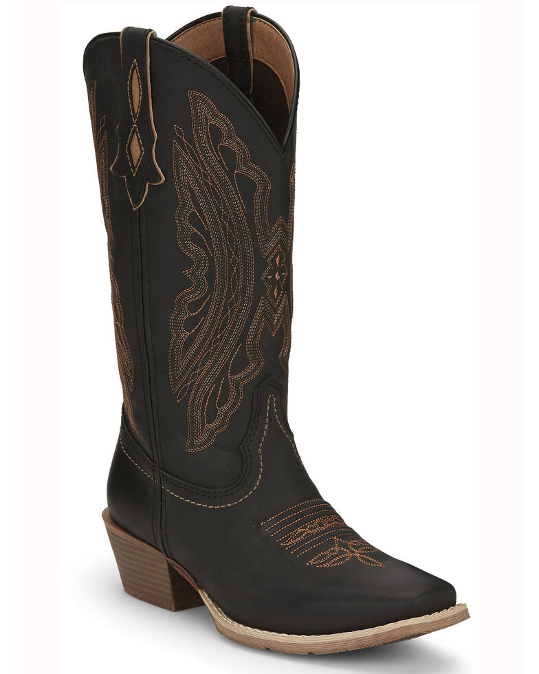 black justin work boots