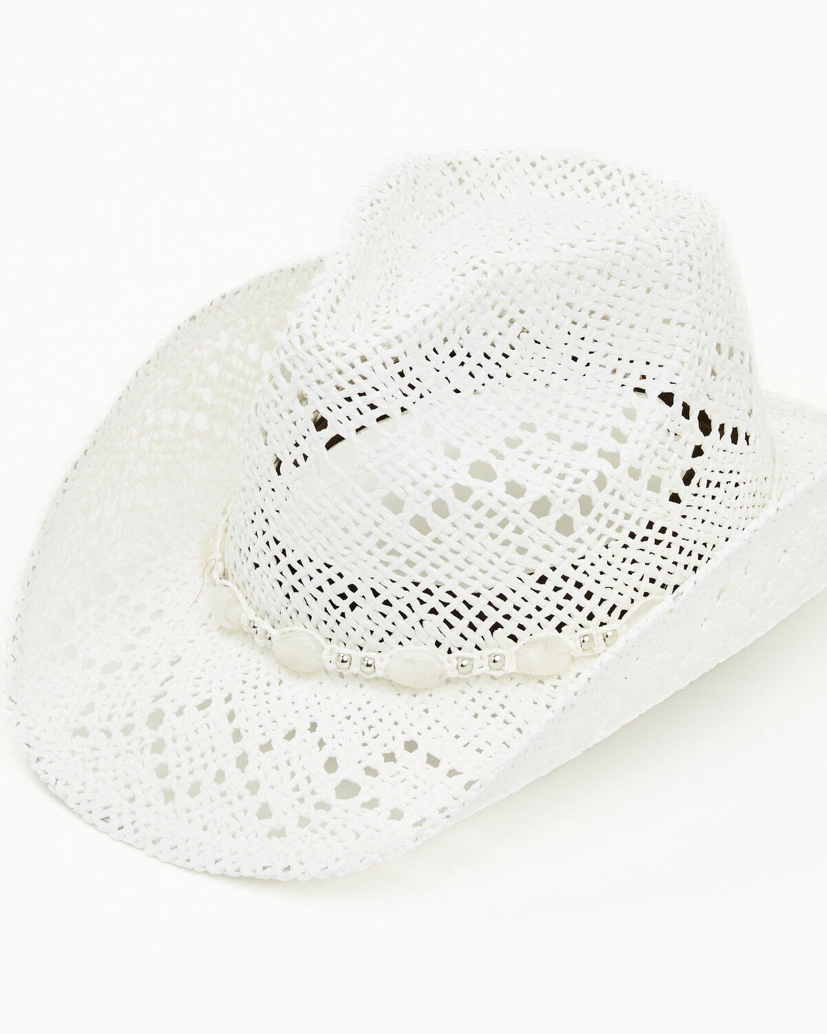 Shyanne Women's Shady Canyon Straw Cowboy Hat, White, hi-res