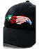 Image #2 - RANK 45® Women's Mexico & US Flag Bird Embroidered Mesh-Back Ball Cap, Black, hi-res