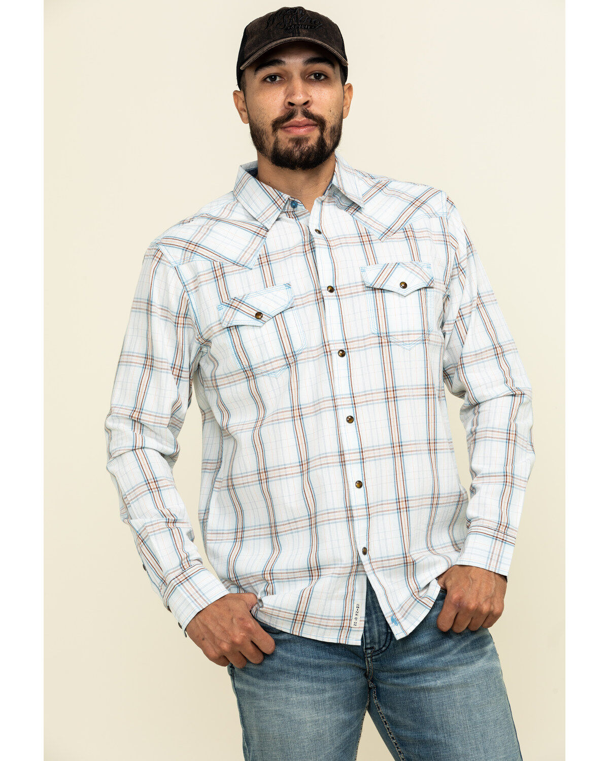 Image #1 - Moonshine Spirit Men's Bloomfield Large Plaid Long Sleeve Western Shirt , , hi-res