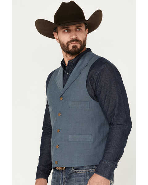 Scully Men's Ranchwear Vest, Blue, hi-res