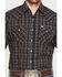 Image #3 - Ely Walker Men's Plaid Print Long Sleeve Sap Western Shirt, Black, hi-res