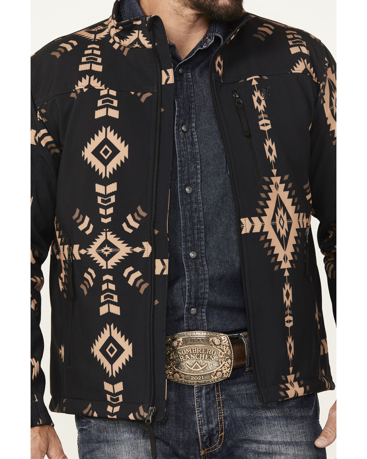 Hooey Men's Southwestern Print Softshell Jacket - Big