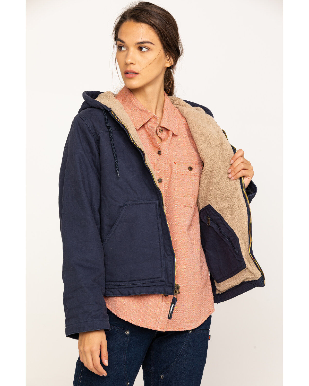 berne ladies modern hooded jacket