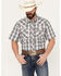 Image #1 - Wrangler Men's Fashion Plaid Print Short Sleeve Snap Western Shirt, Grey, hi-res