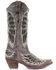 Image #2 - Corral Women's Distressed Black Sequin Cross & Wing Inlay Cowgirl Boots - Snip Toe, , hi-res