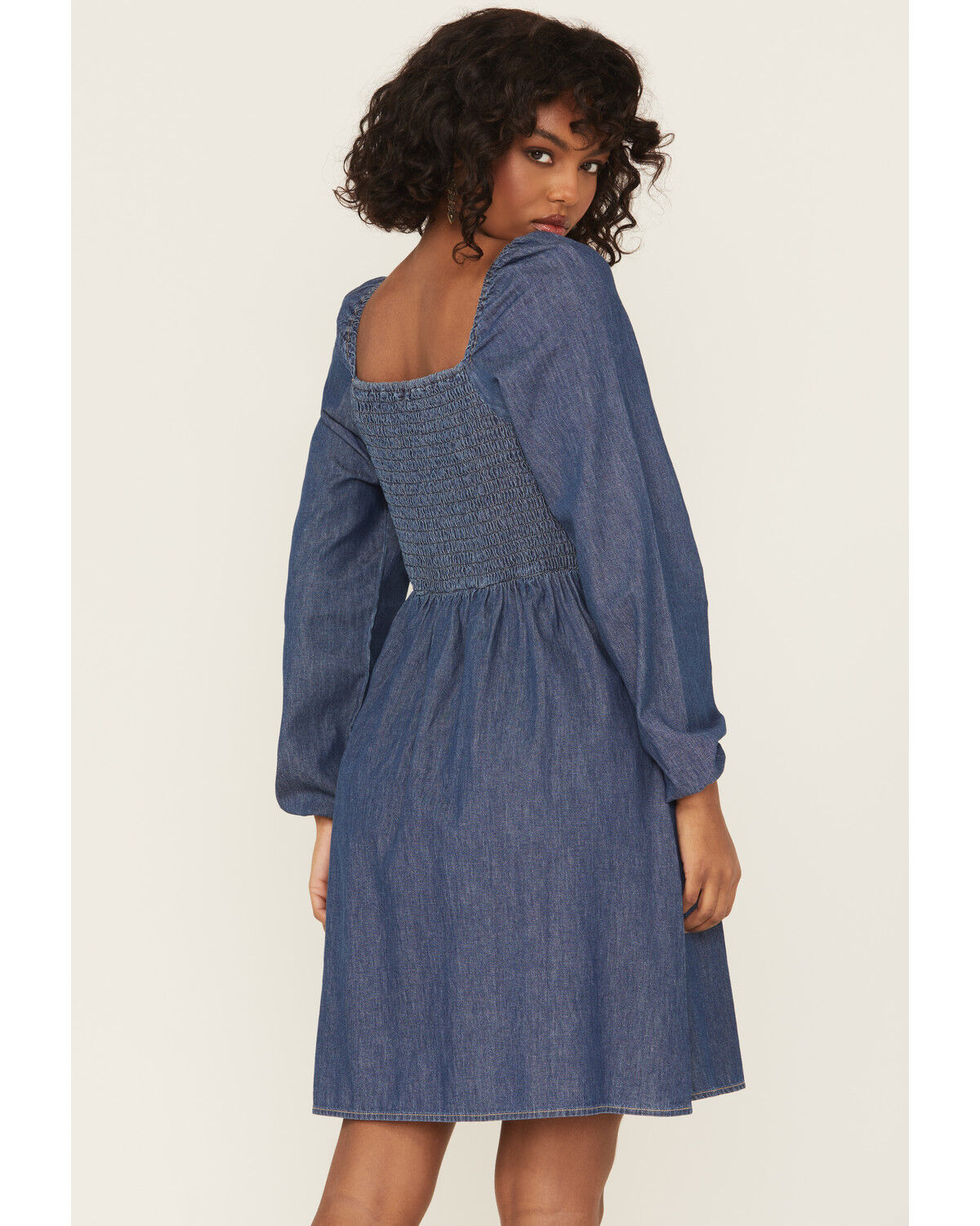 Product Name:  Wrangler Retro Women's Dark Wash Long Sleeve Denim Mini Dress