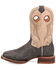 Image #3 - Dan Post Men's Elephant Print Western Boots - Broad Square Toe, Black, hi-res