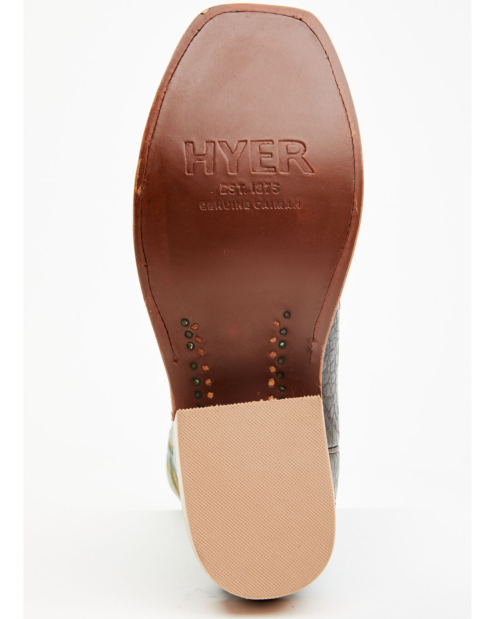 Hyer Men's Spearville Exotic Caiman Western Boots Square Toe