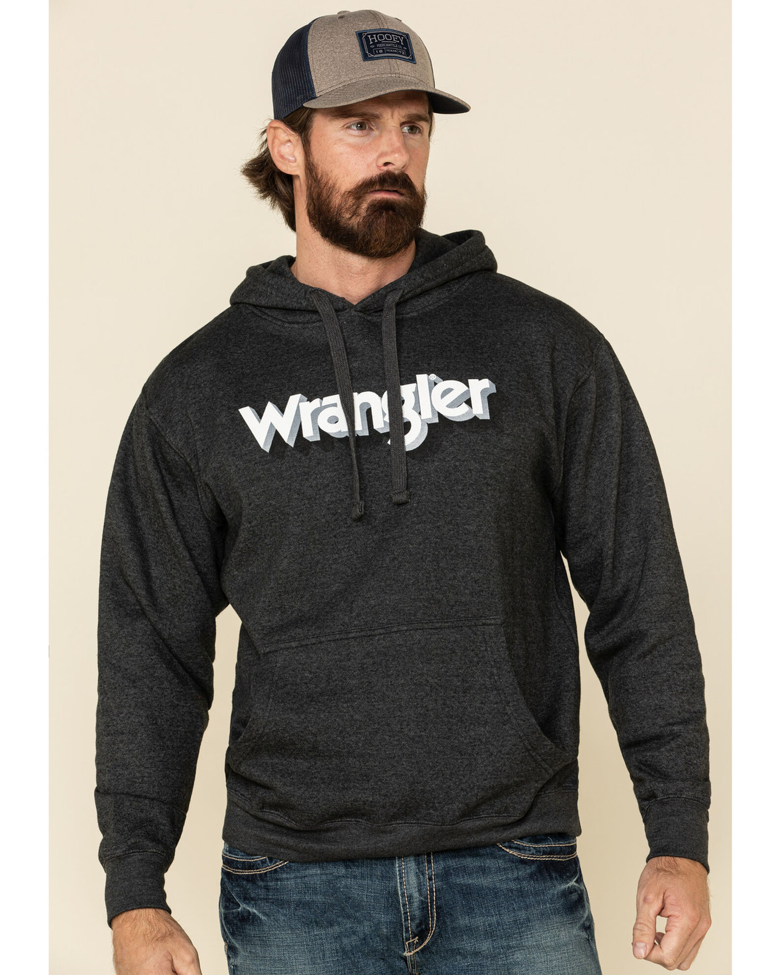 Product Name Wrangler Men s Logo Graphic Hooded Sweatshirt